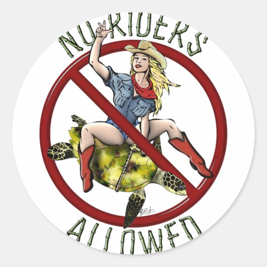 Geen ruiters toegestaan ronde sticker (Voorkant)