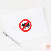 Geen rundvlees ronde sticker (Envelop)