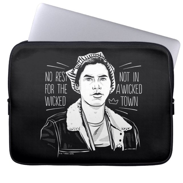 Geen rust op de schimmel laptop sleeve (Voorkant)