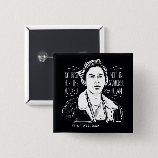 Geen rust op de schimmel vierkante button 5,1 cm (Voorkant /achterkant)