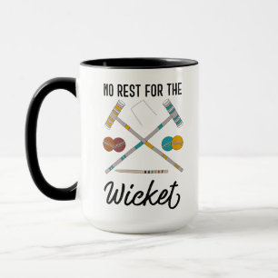 Geen rust op de Wicket Funny Croquet Thema Mok