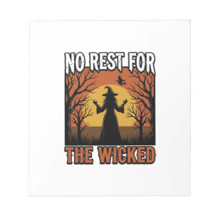Geen Rust Voor De Boze Antieke Heks Halloween Des Notitieblok