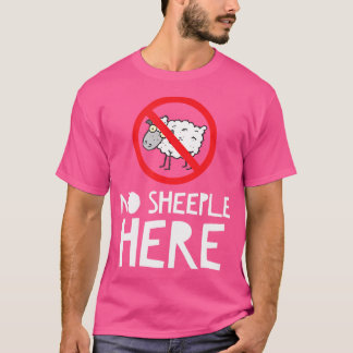 Geen schaap hier met grappige Cartoon schapen T-shirt