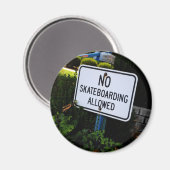 Geen Schaats Boarding Sign Magnet Magneet (Voorkant / Achterkant)