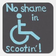 "Geen schande in scootin" Disability Pride Sticker