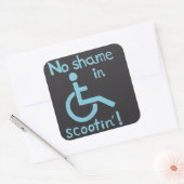 "Geen schande in scootin" Disability Pride Sticker (Envelop)