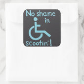 "Geen schande in scootin" Disability Pride Sticker (Tas)