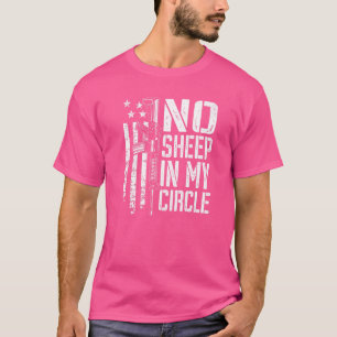 Geen schapen in mijn Amerikaanse vlag Pro Pistool T-shirt