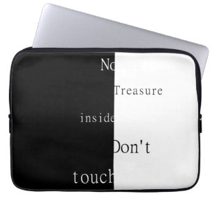 Geen Schat Binnen – Niet Aanraken Laptop Sleeve