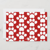 geen schepsel roerde de rode foto ' s kerst feestdagenkaart (Achterkant)