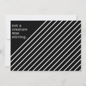 geen schepsel roerde zwarte foto ' s kerst aankondiging (Achterkant)