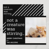 geen schepsel roerde zwarte foto ' s kerst aankondiging (Voorkant / Achterkant)