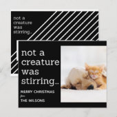 geen schepsel roerde zwarte foto ' s kerst briefkaart (Voorkant / Achterkant)