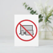 Geen schermen briefkaart (Staand voorkant)