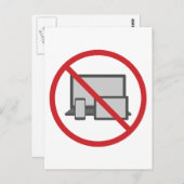 Geen schermen briefkaart (Voorkant / Achterkant)