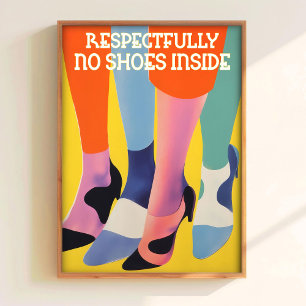 Geen schoenen binnen print ingang afdrukbare wandk