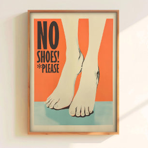 Geen Schoenen Printen Geen Schoenen in Huis Downlo Poster