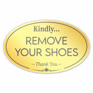 Geen schoenen sticker