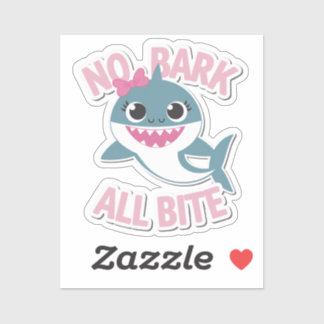 Geen schors alle beet haai girly coquette boog sticker