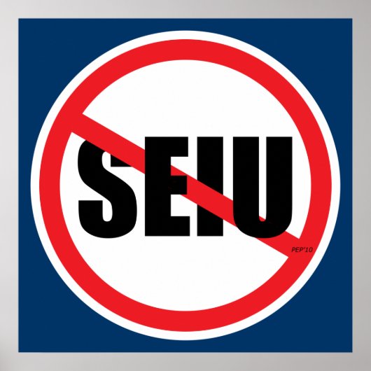 Geen SEIU Poster (Voorkant)