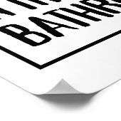 Geen selfies in het badkamer Poster (Hoek)