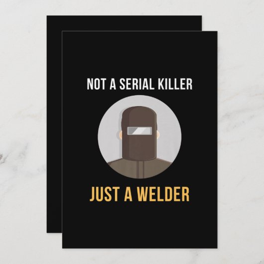 Geen seriële moordenaar alleen een lassemennen aankondiging (Voorkant / Achterkant)