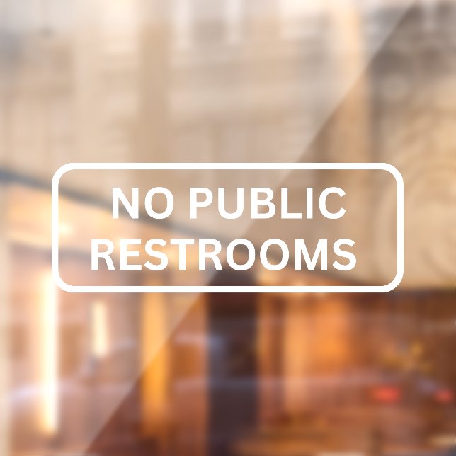 Geen servicecentrum voor openbare terugzetkamer raamsticker (Vel 2)