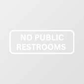 Geen servicecentrum voor openbare terugzetkamer raamsticker (Vel)
