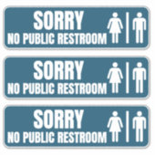 Geen servicecentrum voor openbare terugzetkamer sticker (Voorkant)