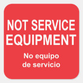 Geen servicemateriaal Sticker label met Spaans (Voorkant)