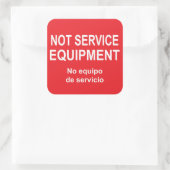Geen servicemateriaal Sticker label met Spaans (Tas)