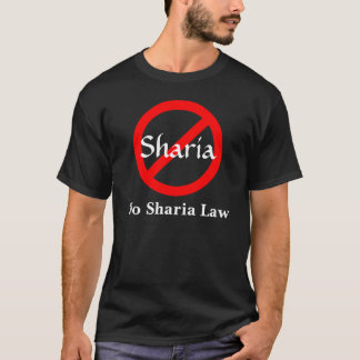 Geen sharia-wet t-shirt