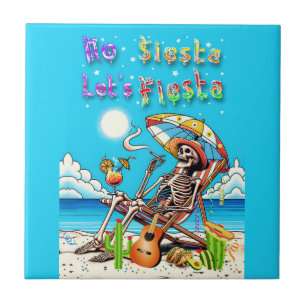 Geen Siesta Let's Fiesta Tegeltje