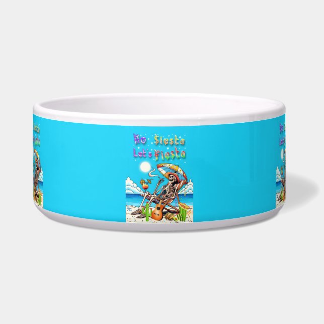 Geen Siesta Let's Fiesta Voerbakje (Voorkant)