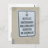 Geen Skatebooards-teken Briefkaart (Voorkant / Achterkant)