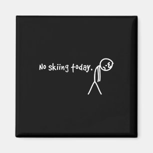 Geen skiën vandaag Sad Stick Man Magneet