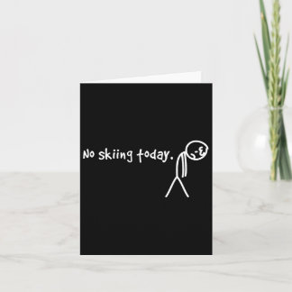 Geen skiën vandaag Treurige stokman Kaart