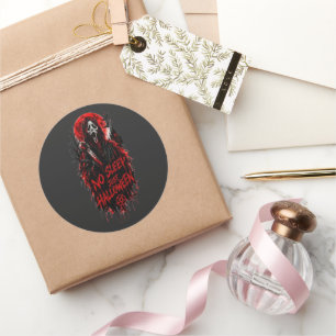 Geen Slaap Alleen Halloween Schreeuw Gothic Horror Ronde Sticker