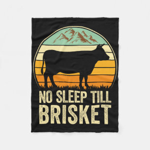 Geen Slaap Tot Brisket Grappig BBQ Lover Rookgrill Fleece Deken