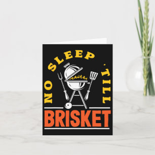 Geen Slaap Tot Brisket Pitmaster BBQ Lover Smoker Kaart