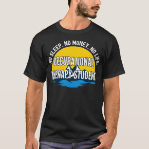 Geen slaapstand Geen geld geen levensbehandeling T-shirt