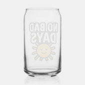 Geen slechte dagen | Positief zonneschijnontwerp" Blikvorm Glas (Achterkant)