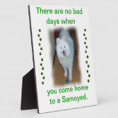 Geen slechte dagen - Samoyed plaque Fotoplaat (Zijkant)