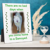 Geen slechte dagen - Samoyed plaque Fotoplaat (Zijkant)