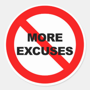Geen smoesjes meer - Sticker