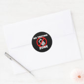 Geen sms-zone ronde sticker (Envelop)