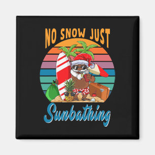 Geen sneeuw gewoon iets Afrikaanse Kerstman Funny Magneet