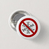 Geen sneeuwvlokken. ronde button 3,2 cm (Voorkant /achterkant)