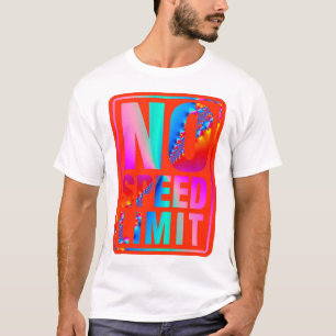 Geen snelheidslimiet (9) met fractale art t-shirt