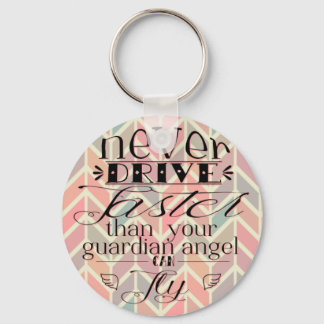 Geen snellere Chevron Quote-Sleutelhanger Sleutelhanger